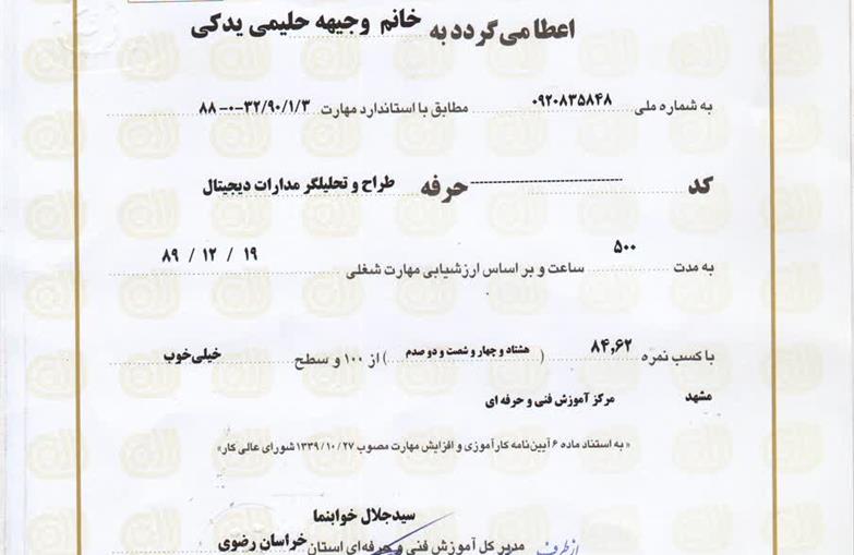 گواهینامه طراح و تحلیلگر مدارات دیجیتال